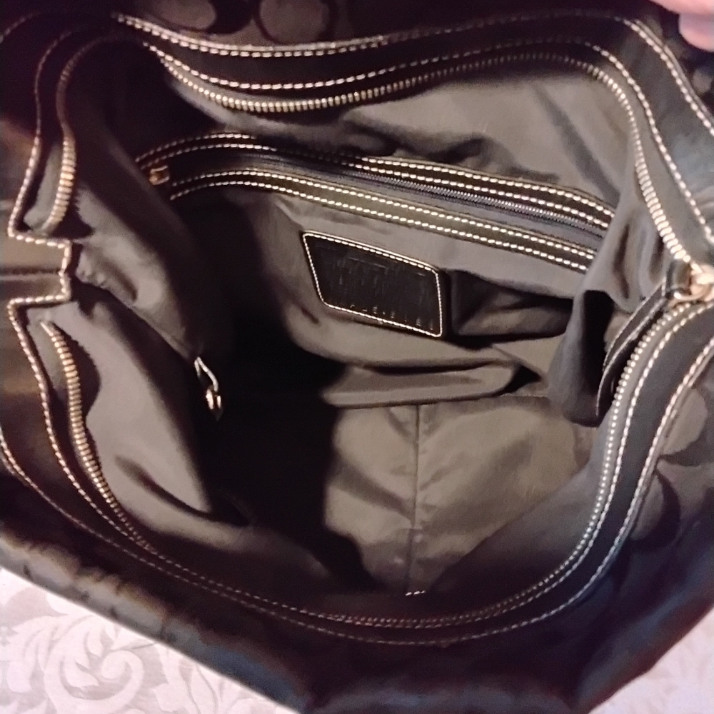 Coach Vintage Signature Black XL Hobo Duffle Bag-6083 - Picture 4 of 8